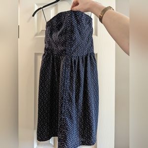 Gap Size Small Navy Blue and white Strapless Dress